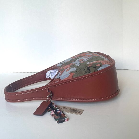 Coach Ergo Bag Upcrushed Upcrafted Camo Leather Coachtopia Shoulder CP404 Green - Picture 6 of 10